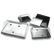 Square Serving Tray White Melamine - 14" L x 14" W x 1 1/2" H by HUBERT – 14" x 14" x 1.5", Melamine, White, Model HUM1414-NW
