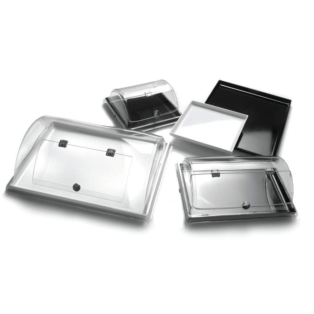 Square Serving Tray White Melamine - 14" L x 14" W x 1 1/2" H by HUBERT – 14" x 14" x 1.5", Melamine, White, Model HUM1414-NW