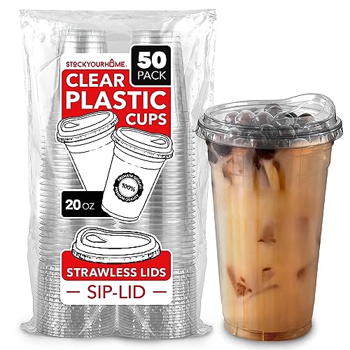 Stock Your Home 20 oz / Clear / Modern Cups