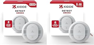 Kidde Smoke Detectors Bundle with 10-Year Battery, Hardwired with 10-Year Backup, LED Indicators, Interconnectable