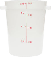 Carlisle FoodService Products 8 Quart (Pack of 12) / 12 / White Storage & Transport
