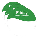 MoveMark IT110108 Day of The Week Trilingual Removable Label by DayMark Safety Systems – 3 inches (Pack of 3), Paper, Green, Pack of 1500, Model IT110108-5-FRI