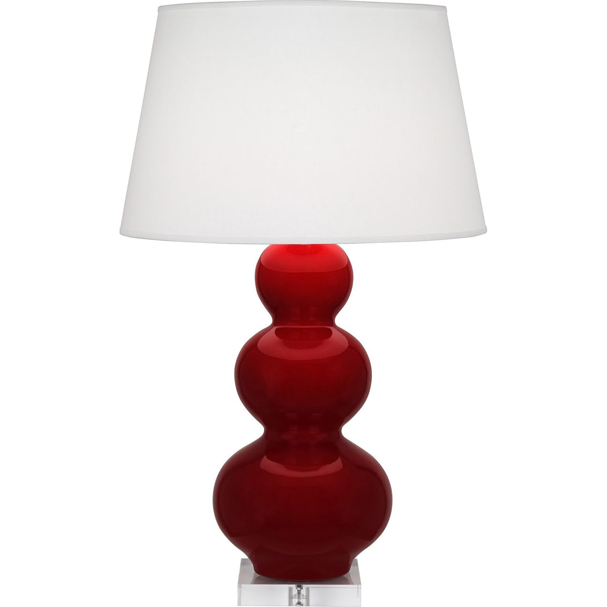 Triple Gourd Table Lamp by Robert Abbey – Ceramic, Sangria, Model SA43X