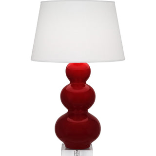 Triple Gourd Table Lamp by Robert Abbey – Ceramic, Sangria, Model SA43X