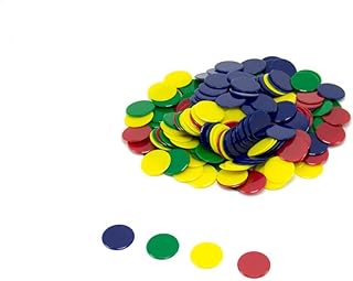 hand2mind Plastic Solid Bingo Chips, Chips for Games, Counting Manipulatvies, Game Chips, Math Counters for Kids, Counting Chips, Math Manipulatives, Math Bingo, Counters for Kids Math (Set of 200)