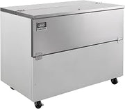 Nexel Mobile Milk Cooler, Single Sided, 18.5 Cu. Ft., Stainless Steel