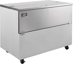 Nexel Mobile Milk Cooler, Single Sided, 18.5 Cu. Ft., Stainless Steel
