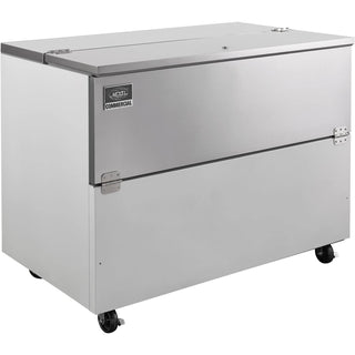 Nexel Mobile Milk Cooler by Global Industrial – 30.6"L x 49"W x 40"H, 18.0 quarts, Stainless Steel, Model MC-49-HC