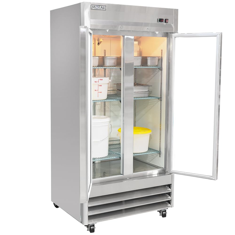 39 1/2" Two Section Reach In Freezer by MOTAK – 41.93x31.89x83.46, In Description, Check Images, Model MSD-2DF-BAL-35-X