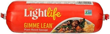 Lightlife Gimme Lean Plant-Based Veggie Sausage Roll, Fat-Free Vegan Breakfast Sausage Alternative, 14 Ounce (Pack of 14)
