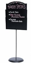 HUBERT Dry Erase Panel, Black Plastic - 22" L x 30" H