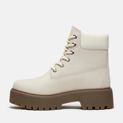 Women's Stone Street 6 Inch Lace Up Waterproof Boot by Timberland – 5.5, Leather, Natural Nubuck