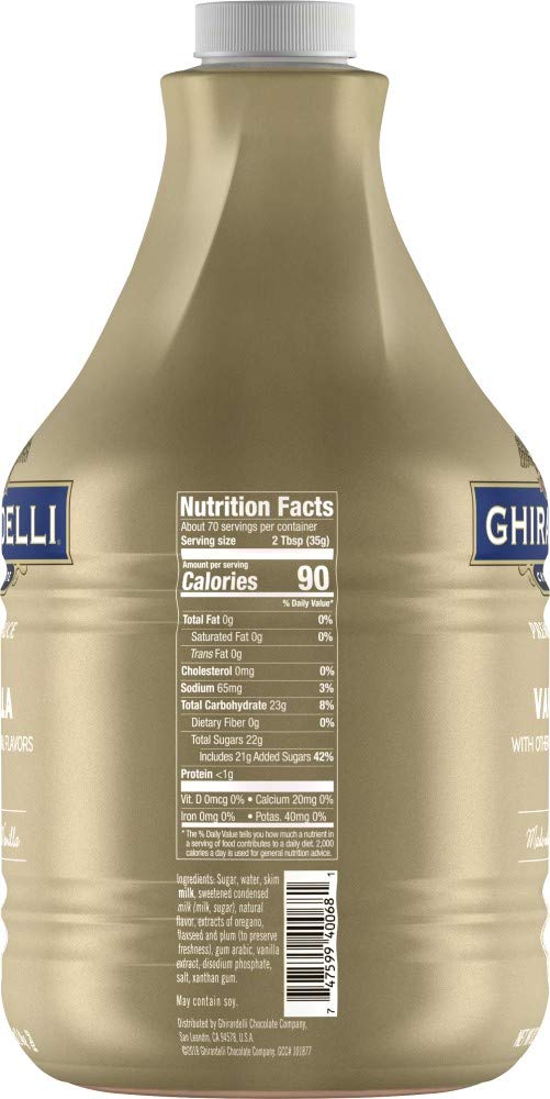 Vanilla Sauce Pump Bottle by Ghirardelli – 89.9 Ounce (Pack of 1)