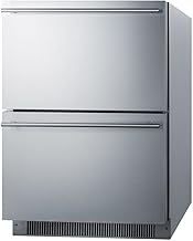 Summit 24” Two Drawer Refrigerator, Stainless Steel - ADRD24 | 4.8 cu.ft. Capacity, ADA Compliant, ENERGY STAR, Stainless Steel, Panel Ready Capable* (Panels Not Included)