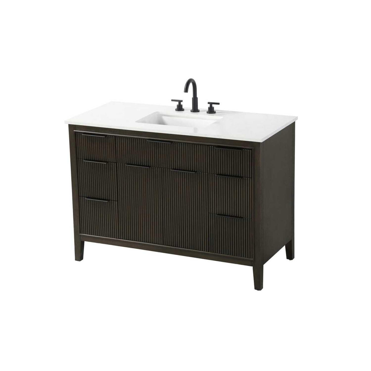 48" Single Bathroom Vanity in Chocolate Oak by Elegant Kitchen and Bath – unspecified, Aluminum, Chocolate, Model VF29848CO