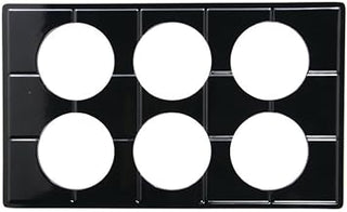 HUBERT Food Display Tile with Bain Maire Cut-Out, Full Size Black Melamine - 21" L x 12-3/4"W