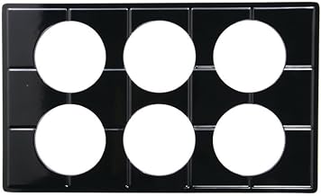 HUBERT Food Display Tile with Bain Maire Cut-Out, Full Size Black Melamine - 21" L x 12-3/4"W
