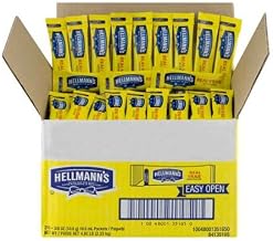 Hellmanns Real Mayonnaise Stick Packets, 0.38 Oz Individual Single Serve Mayo Packets, Bulk Condiments for Meal Prep, Travel, and Food Service, 210 Count Box