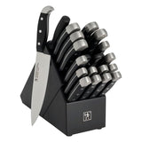 Premium Quality Statement 20-Piece Knife Set with Block and Knife Sharpener by HENCKELS – 20-pc, Black, Model 1033594
