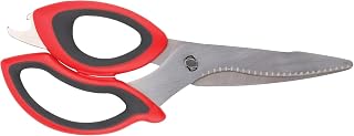 Tovolo Comfort Grip Kitchen Shears With Comfort Grip Handles & Built-In Bottle Opener, Heavy Duty Kitchen Scissors With Micro-Serrated Blade, Printed Measurement Guide , Dishwasher Safe & BPA-Free