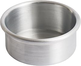 Winco 4" Red Round Aluminum Cake Pan