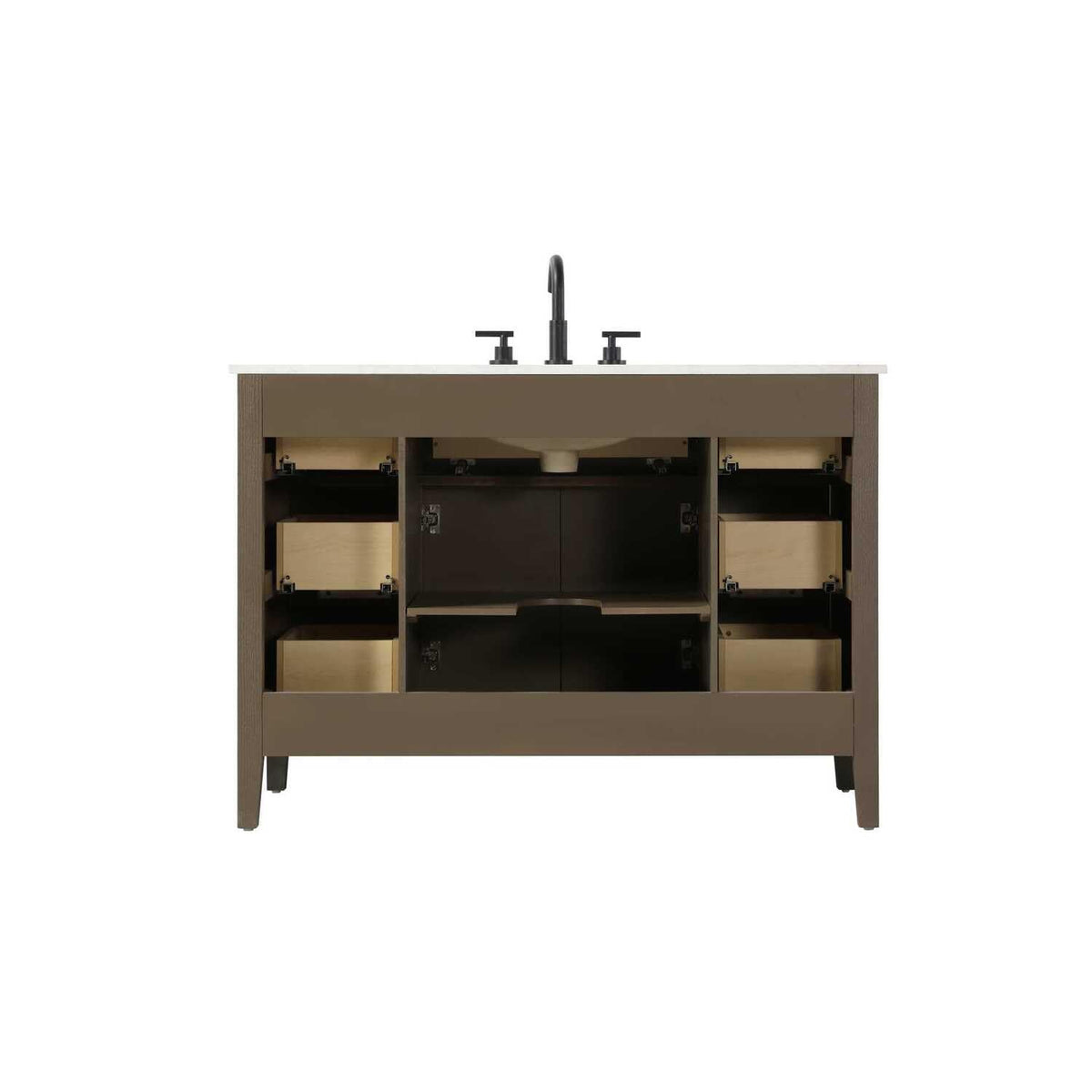 48" Single Bathroom Vanity in Chocolate Oak by Elegant Kitchen and Bath – unspecified, Aluminum, Chocolate, Model VF29848CO