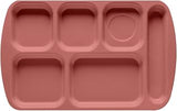 G.E.T. Enterprises TR-151-MAV 15.5" x 10" 6-Compartment Tray (Qty, 12), Melamine, Red (Pack of 12)