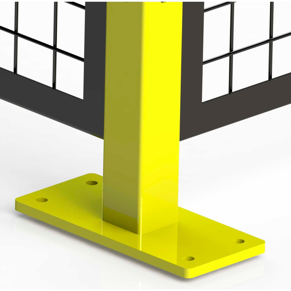 Machine Guard Corner Post by Global Industrial – Steel, Yellow, Model CP5U