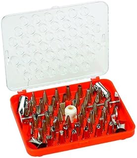 Silikomart Schneider 55-Piece Set of Nickel Plated Decorating Tubes