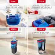 O-Cedar H2prO / Red / 1 Mops & Bucket Sets