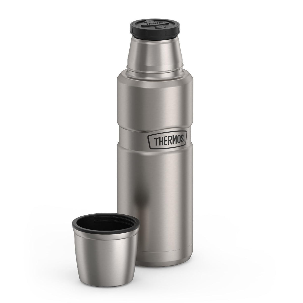 Stainless King Vacuum-Insulated Compact Bottle by THERMOS – 16 Ounces (Pack of 1), 16.0 ounces, Stainless Steel, Stainless, Model SK2000MSTRI4