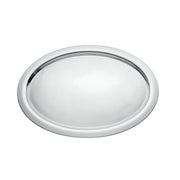 Serving Tray Silver Stainless Steel Oval - 22 1/2" L x 16 1/2" W x 3/4" H by HUBERT – Stainless Steel, Silver, Model TR08104188