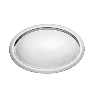 Serving Tray Silver Stainless Steel Oval - 22 1/2" L x 16 1/2" W x 3/4" H by HUBERT – Stainless Steel, Silver, Model TR08104188