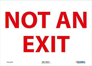 Global Industrial Not An Exit Sign, 14''W x 10''H, Pressure Sensitive Vinyl