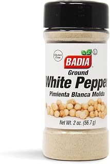 Badia Ground White Pepper, 2 oz – Smooth, Mellow Heat and Delicate Flavor for Light Sauces, Soups, Poultry and Seafood