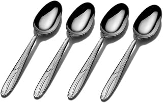 Mikasa Cocoa Blossom 18/10 Stainless Steel Teaspoon (Set of Four)