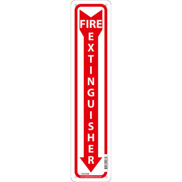 Fire Extinguisher Sign by Global Industrial – 18x4, Plastic, Model GLOM23R