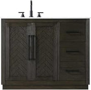 Elegant Kitchen and Bath 42" Single Bathroom Vanity in Chocolate Oak