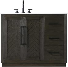 Elegant Kitchen and Bath 42" Single Bathroom Vanity in Chocolate Oak