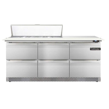 DL72-12C-FB-D Designer Line Sandwich Unit by Continental Refrigerator – Commercial Grade