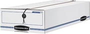 Bankers Box 12-Pack String & Button Check Box, 9-1/2" x 23-1/4" x 4-1/4" | Keep checks and specialty forms protected, sorted, and ready to retrieve with secure string-and-button closure.