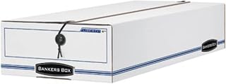 Bankers Box 12-Pack String & Button Check Box, 9-1/2" x 23-1/4" x 4-1/4" | Keep checks and specialty forms protected, sorted, and ready to retrieve with secure string-and-button closure.