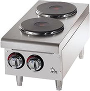 Star 502FF 12 Inch Electric Hotplate with (2) Burners and Infinite Heat, 208-240v/1ph