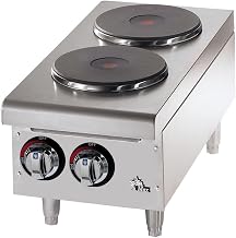 Star 502FF 12 Inch Electric Hotplate with (2) Burners and Infinite Heat, 208-240v/1ph
