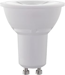 Satco S21743 5.5W MR16 LED Lamp, Dimmable, 3000K Soft White, 500 Lumens, White, GU10 Base, 120V, Damp Location, 50W Incandescent Equivalent, Rated for Enclosed Fixtures, 2 Bulbs Pack