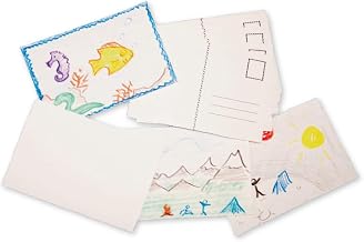 Roylco Design-A-Postcard – 24 Blank Postcards | Die-Cut Edges | Decorate with Markers, Collage & More | Literacy & Creative Art Activity | Ages 5+