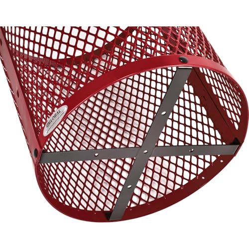 Global Industrial Red / 23.5 inches (Diameter) x 40 inches (Height) / Industrial Trash, Recycling & Compost