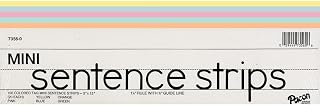 Pacon Mini Sentence Strips, 5 Assorted Colors, 1-1/2" x 3/4" Ruled, 3" x 12", 100 Strips