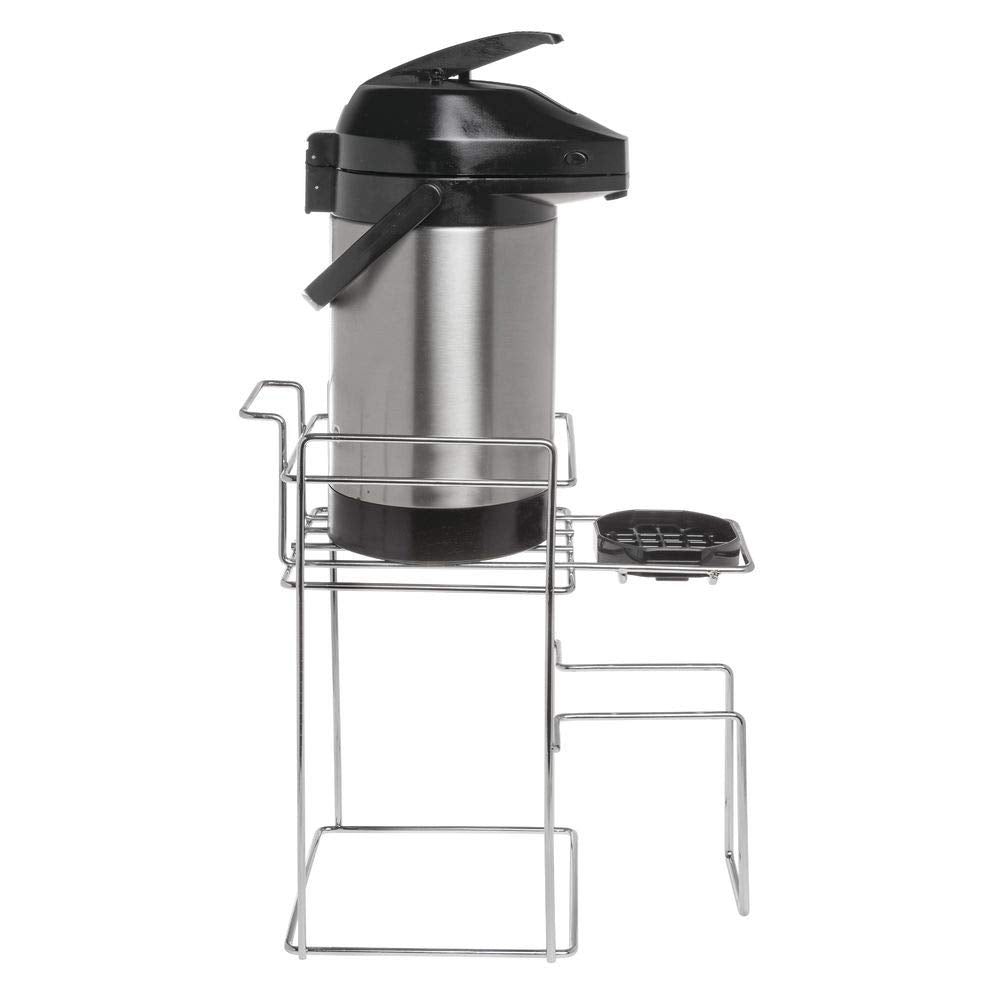 Wire Airpot Thermal Coffee Server Stand - Chrome by HUBERT – Carbon Steel, Grey, Model 22255+87392