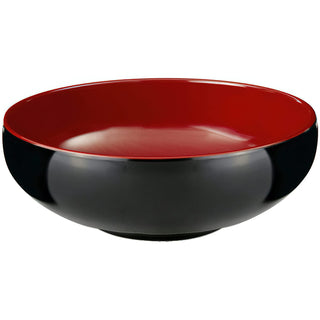 1.3 qt Black/Red Melamine Bowl (Set of 12) by GET – 1.3 qt, 1.3 quarts, Melamine, Black, Pack of 12